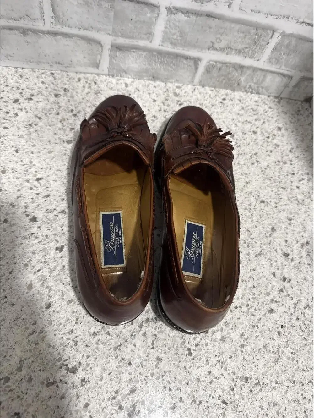 Vintage Bragano by Cole Haan Italian Leather Tassel Loafers, Size 8